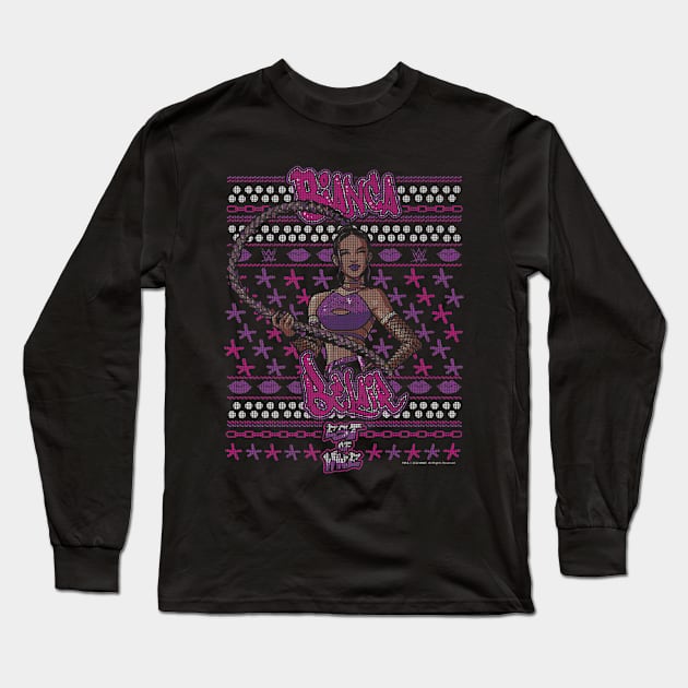 Bianca Belair Christmas Ugly Long Sleeve T-Shirt by Holman